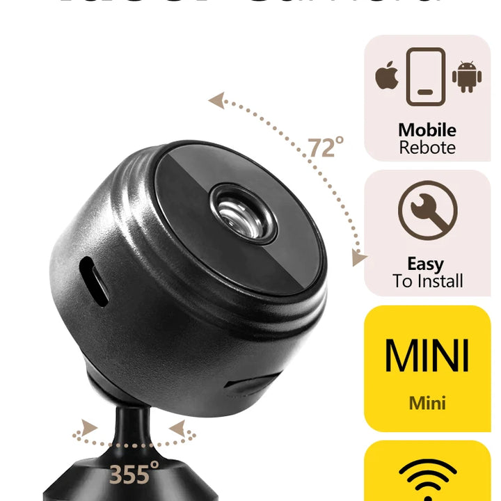 A9 Mini Camera HD 720P Intelligent Home Security IP WiFi Camera Monitor Mobile Remote Camera Mobile Remote Application